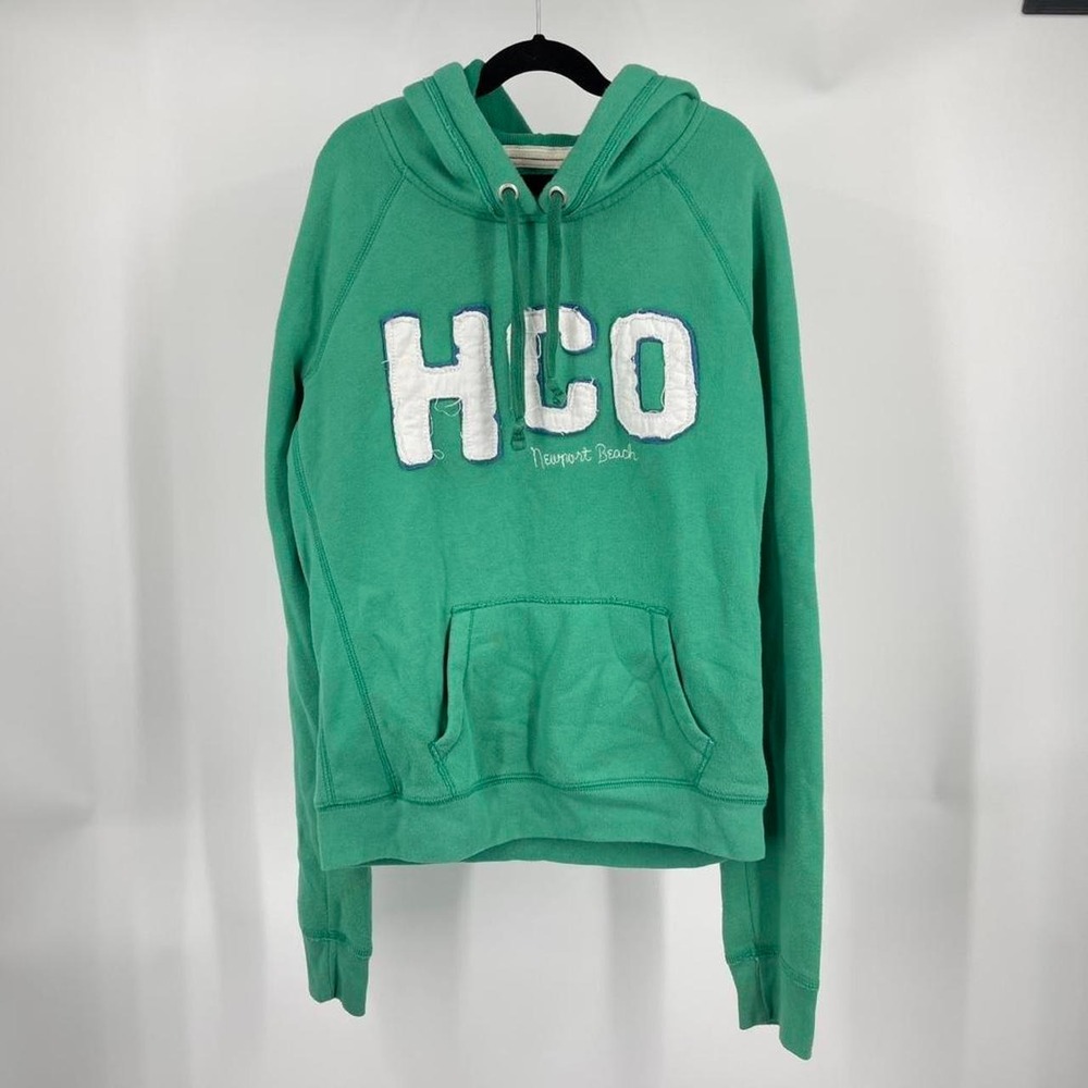 Vintage Y2K Hollister Hoodie Sweatshirt Rare Preppy Surf Embroidered L Lounge